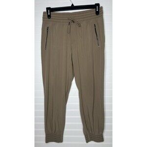 Athleta Pants Womens Size 10PBeige Khaki Pull On Drawstring Camden Jogger Pocket